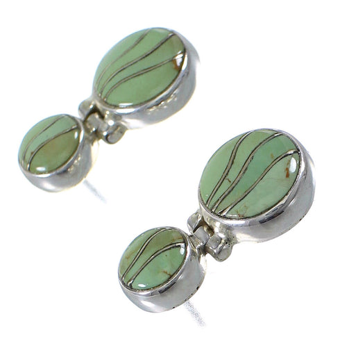 Sterling Silver Turquoise Southwest Post Dangle Earrings UX75723