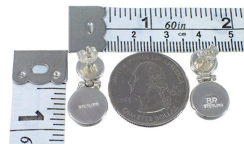 Sterling Silver Turquoise Southwest Post Dangle Earrings UX75723