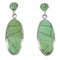 Turquoise Inlay Genuine Sterling Silver Post Dangle Earrings UX75739
