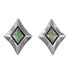 Turquoise Inlay Genuine Sterling Silver Post Earrings UX75789