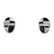 Jet And Mother Of Pearl Southwest Silver Post Earrings QX75461