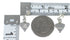 Southwest Silver Jet And Mother Of Pearl Post Dangle Earrings QX75464