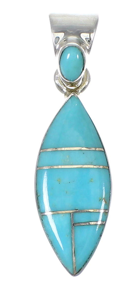 Turquoise Silver Southwest Pendant YX75413