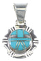 Turquoise And Silver Southwestern Pendant YX75438