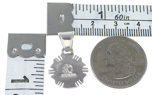 Turquoise And Silver Southwestern Pendant YX75438
