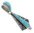 Turquoise And Sterling Silver Water Wave Southwest Pendant YX75446