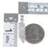 Southwestern Turquoise Feather Silver Pendant QX76971