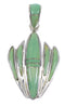 Turquoise Inlay Authentic Sterling Silver Southwestern Pendant QX77104