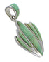 Turquoise Inlay Authentic Sterling Silver Southwestern Pendant QX77104