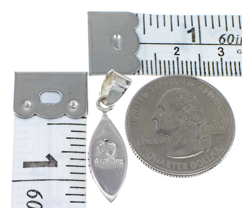 Southwest Turquoise Inlay Sterling Silver Pendant RX77150