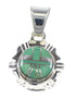 Turquoise Sterling Silver Southwestern Slide Pendant RX77170