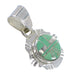 Turquoise Sterling Silver Southwestern Slide Pendant RX77170