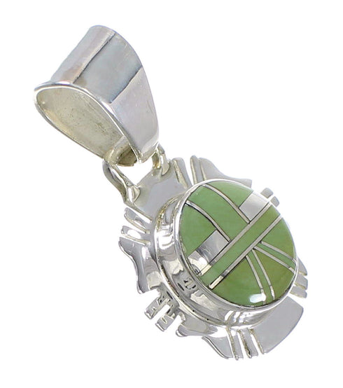 Southwest Turquoise Sterling Silver Pendant RX77172