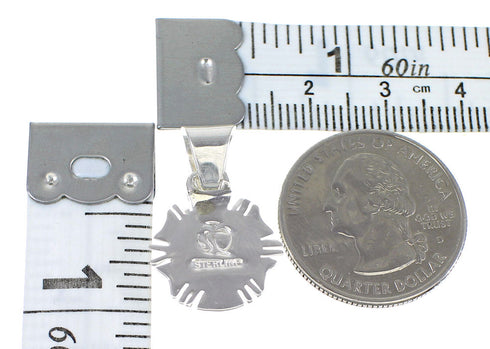 Southwest Turquoise Sterling Silver Pendant RX77172