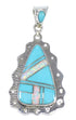 Southwest Turquoise Opal Sterling Silver Pendant AX76493