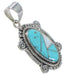 Turquoise Opal Authentic Sterling Silver Pendant AX76530