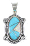 Turquoise Opal Southwest Authentic Sterling Silver Pendant AX76532
