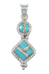 Sterling Silver Turquoise Opal Inlay Pendant AX76553