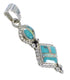 Silver Turquoise Opal Inlay Southwest Pendant AX76555