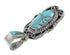 Turquoise Inlay Southwest Genuine Sterling Silver Pendant QX77469