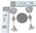 Southwestern Turquoise And Yellow Mother Of Pearl Flower Silver Post Dangle Earrings WX76322