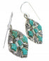 Sterling Silver Turquoise And Opal Southwest Hook Dangle Earrings WX76406