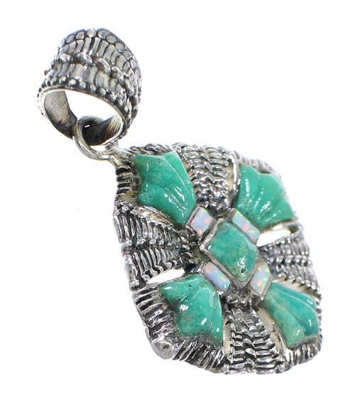 Opal Turquoise Sterling Silver Pendant YX75566