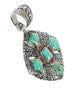 Coral Turquoise And Silver Pendant YX75570