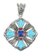 Multicolor Silver Southwest Pendant YX75571