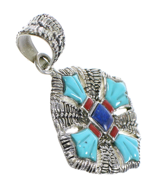 Multicolor Silver Southwest Pendant YX75571