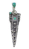 Sterling Silver And Turquoise Southwest Pendant YX75663