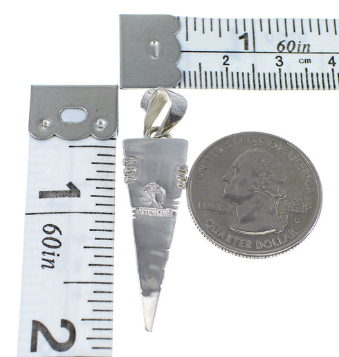 Sterling Silver And Turquoise Southwest Pendant YX75663