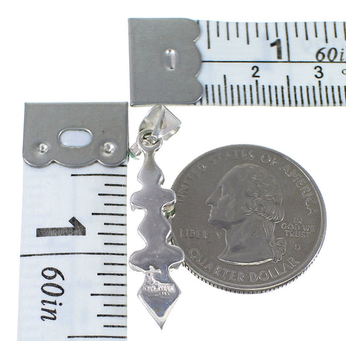 Southwestern Turquoise And Silver Pendant YX75682