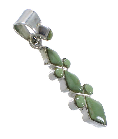 Southwestern Turquoise And Sterling Silver Pendant YX75684