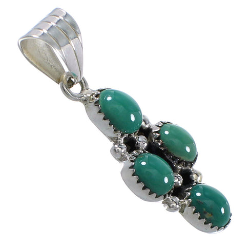 Southwest Silver And Turquoise Pendant YX75710