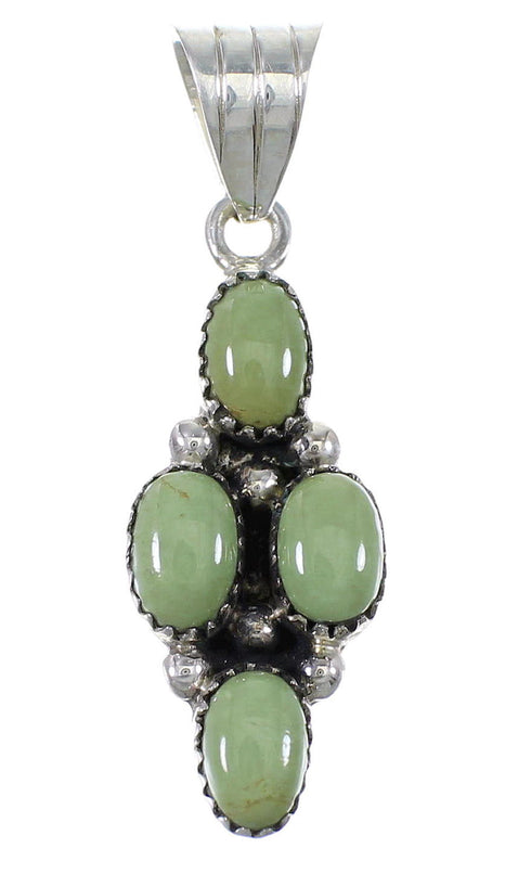 Southwestern Silver And Turquoise Pendant YX75711