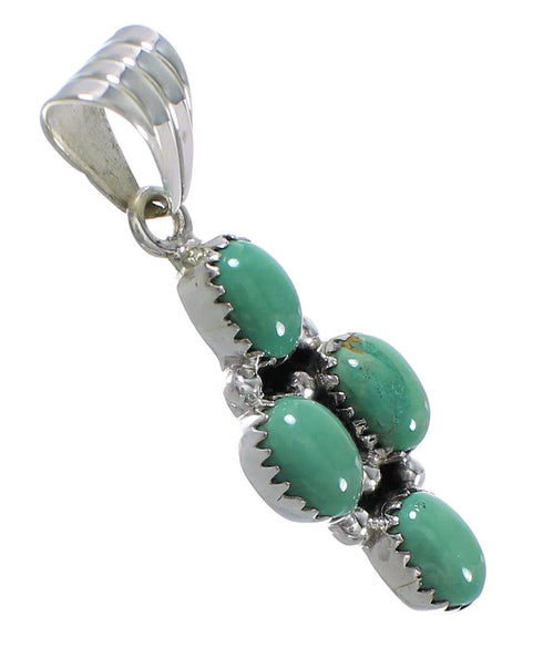 Southwest Sterling Silver And Turquoise Pendant YX75712
