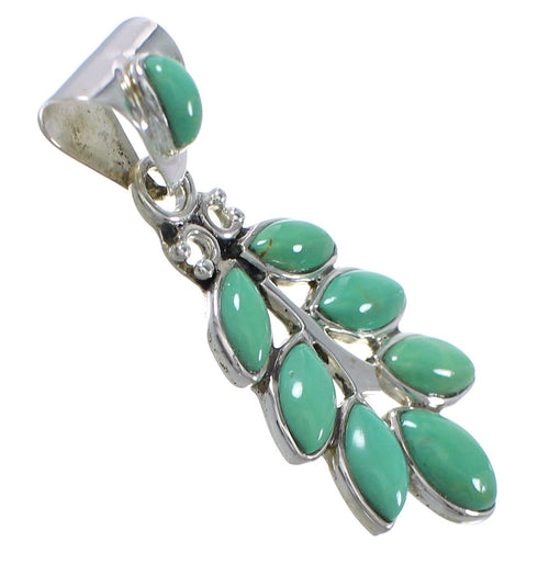 Turquoise Southwest Authentic Sterling Silver Pendant YX75764