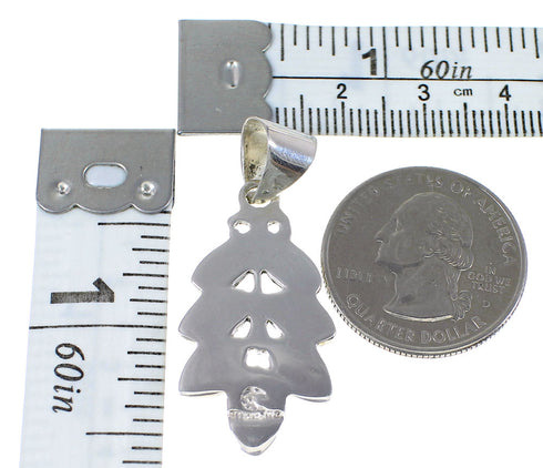 Turquoise Southwestern Authentic Sterling Silver Pendant YX75770