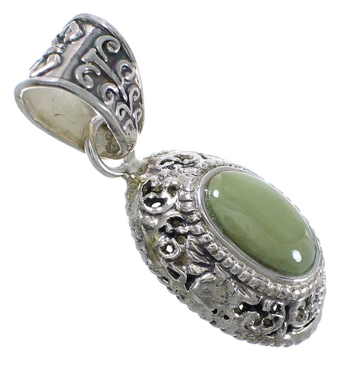 Southwestern Turquoise And Sterling Silver Pendant YX77356