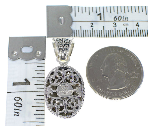 Southwestern Turquoise And Sterling Silver Pendant YX77356