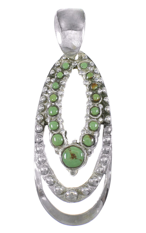 Authentic Sterling Silver Turquoise Slide Pendant YX77434