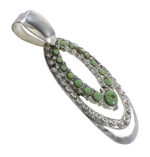 Authentic Sterling Silver Turquoise Slide Pendant YX77434