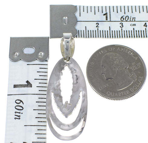 Authentic Sterling Silver Turquoise Slide Pendant YX77434