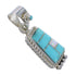 Sterling Silver Turquoise And Opal Pendant YX76591