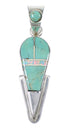 Opal Turquoise And Silver Pendant YX75997