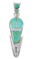 Opal Turquoise And Authentic Sterling Silver Pendant YX76000