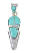 Turquoise Opal Silver Southwestern Pendant YX76002