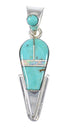 Turquoise Opal Silver Southwestern Pendant YX76002