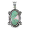 Sterling Silver Turquoise Opal Southwestern Pendant YX76042